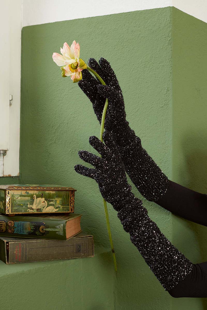 Lange Fingerhandschuhe