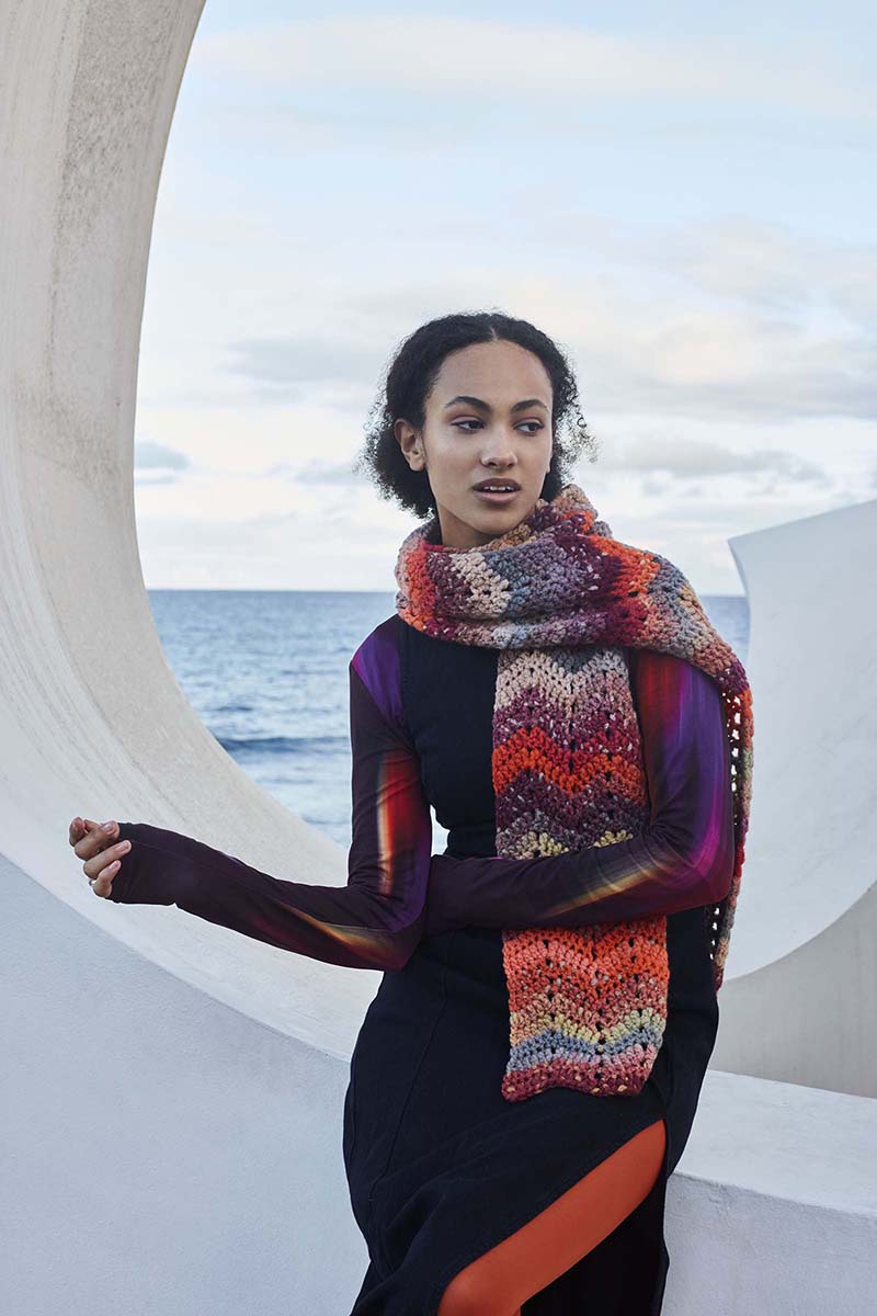 TRUST THE MAGIC Crocheted scarf