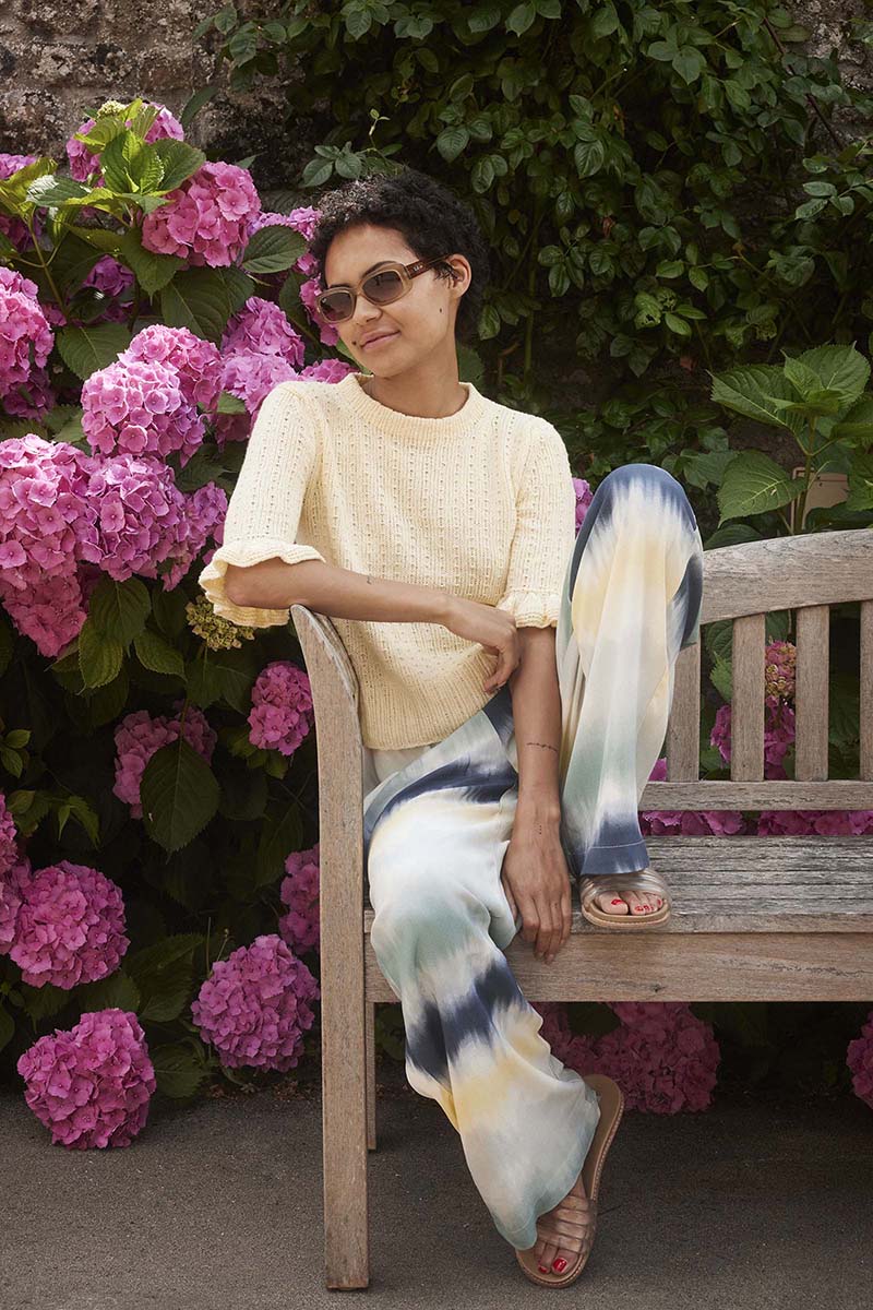 BLOSSOMING Kurzarmpullover