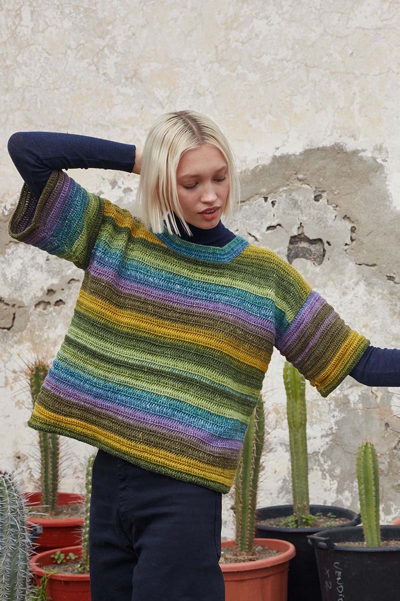 UNEXPECTED MOVE Kurzarmpullover gehäkelt