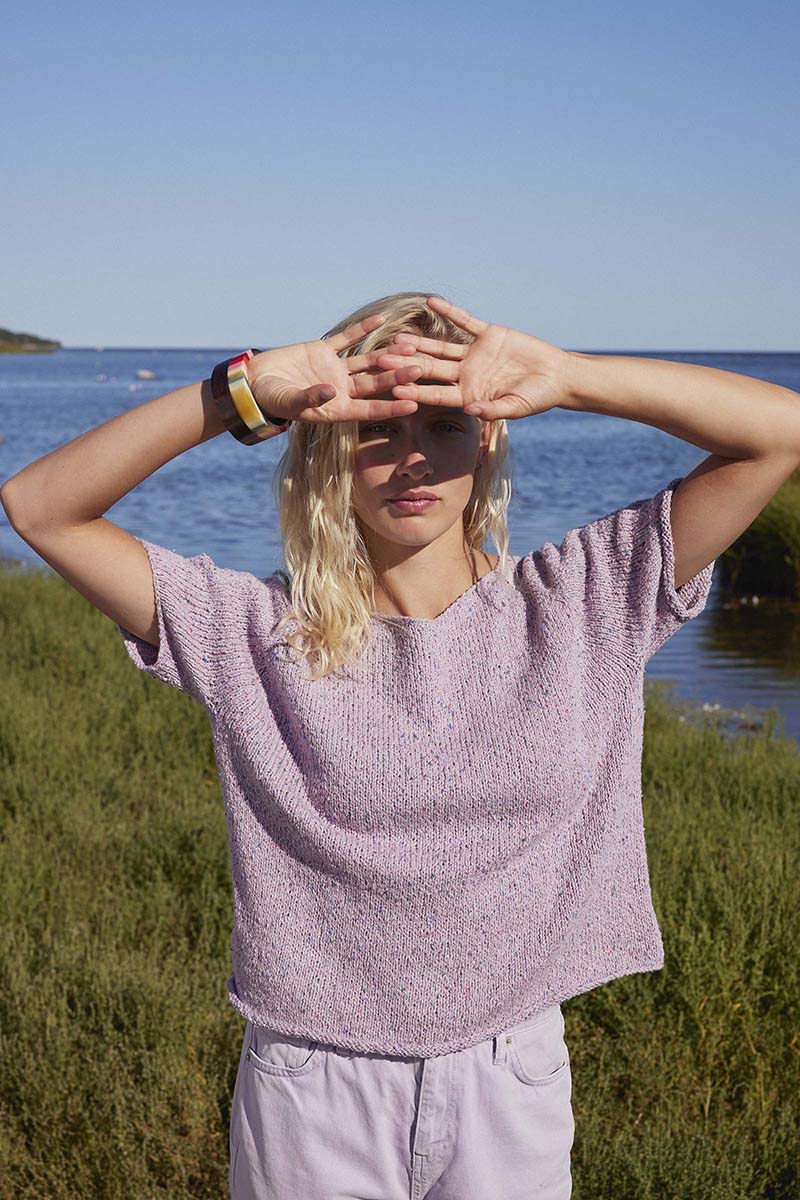 CHRISTINE Kurzarmpullover Top Down