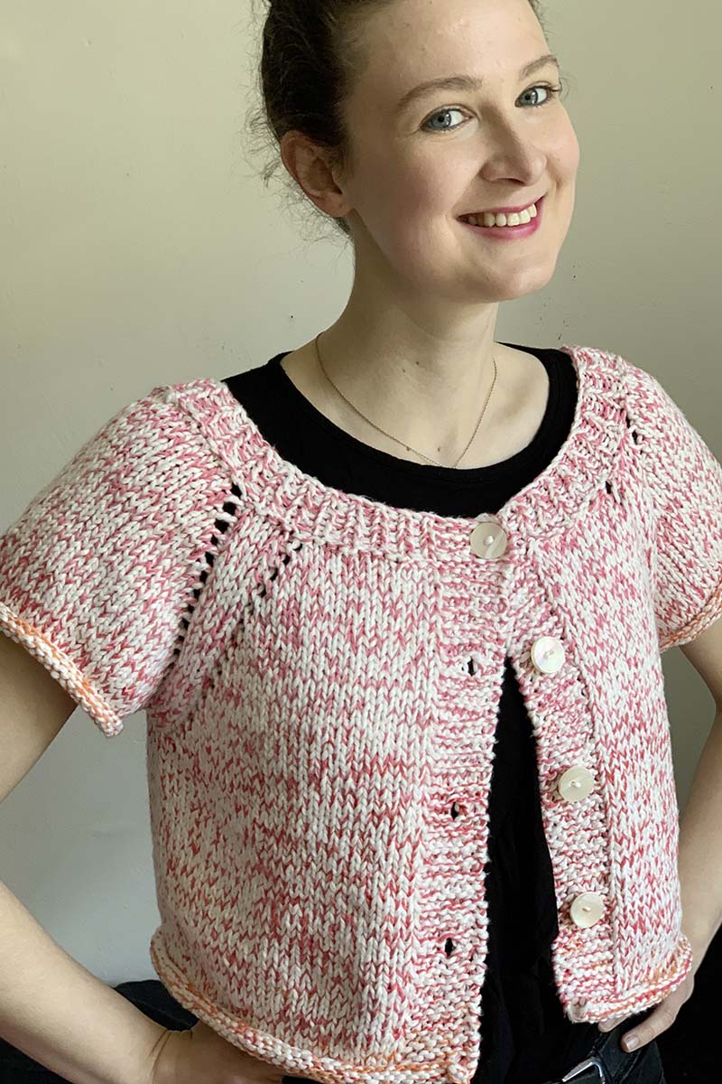 Kurze Sommerjacke, top-down-knitting